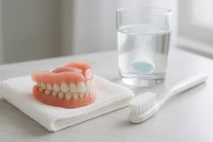 تمیز کردن روزانه دندان مصنوعی